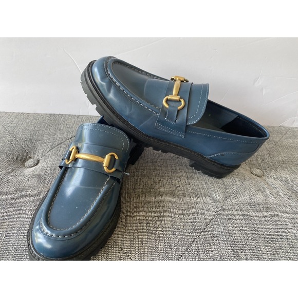 Steve Madden Chunky Lugged Sole Blue Mistor Loafer Women's Shoe Size 8 - Picture 6 of 16